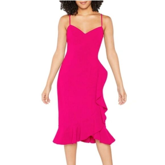 Likely LAVERNA FITTED MIDI DRESS IN FUCHSIA - Picture 12 of 12